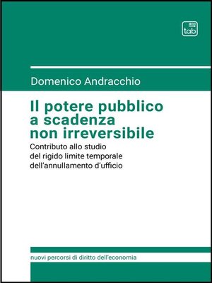 cover image of Il potere pubblico a scadenza non irreversibile